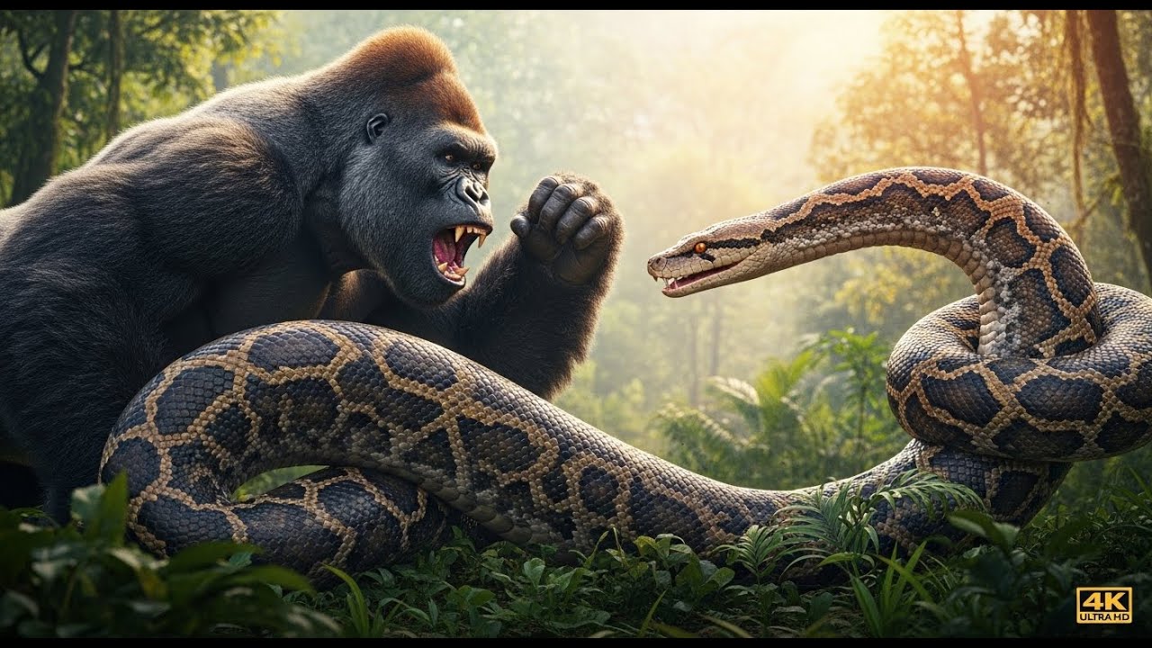 Titan Snake vs Alpha Gorilla — The Battle That Shook the Jungle