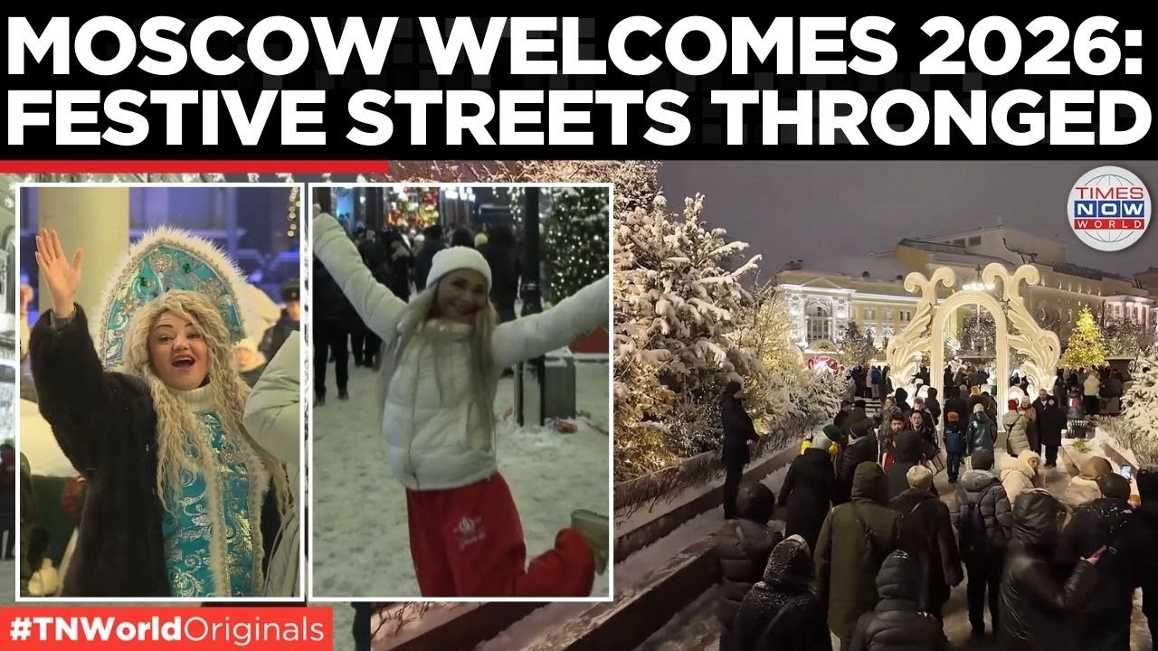 Watch Moscow Light Up As New Year Cheers Echo Across City