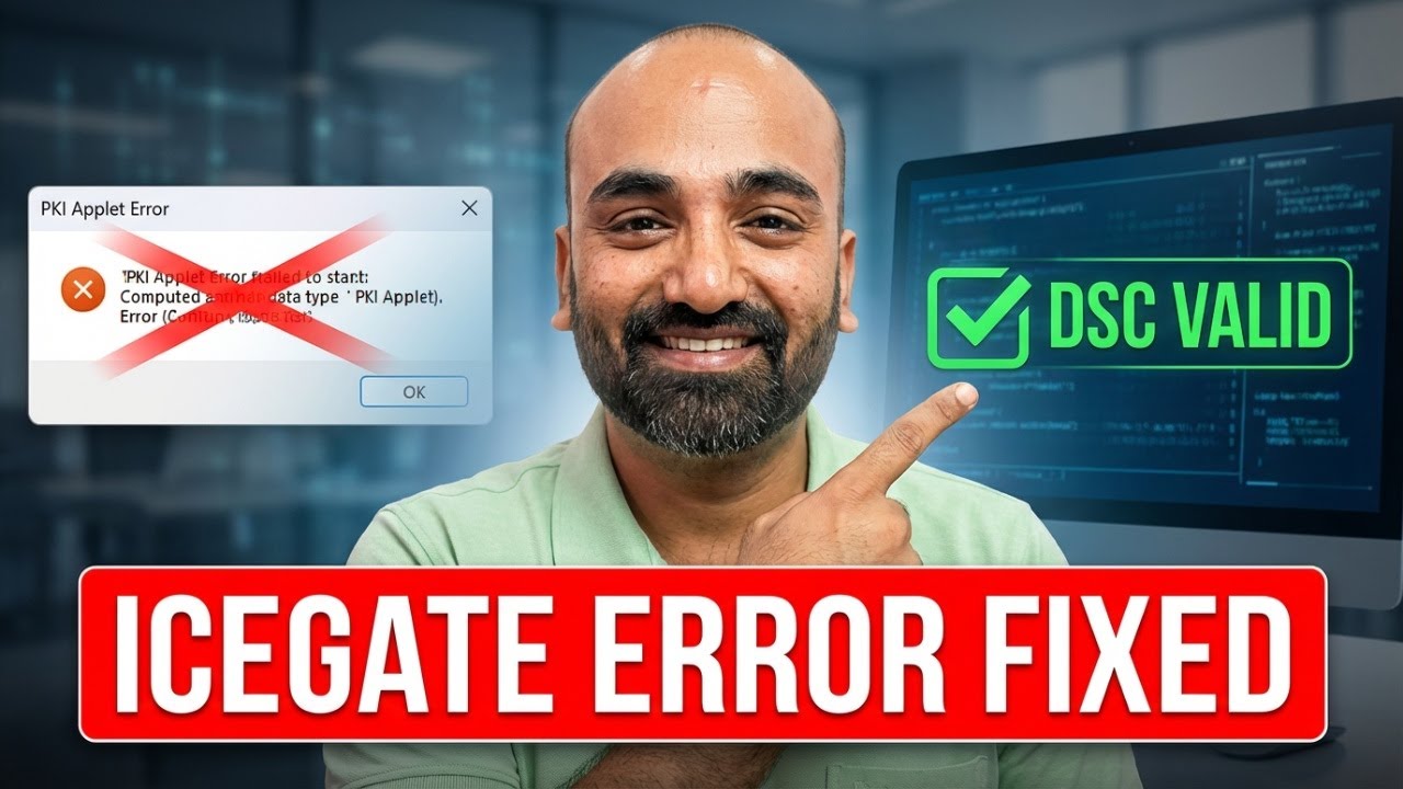 ICEGATE DSC Registration & PKI Setup | Fix PKI Applet Error & Ncode DSC Issue (2025 Guide)