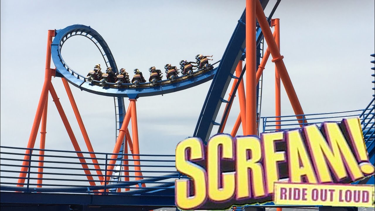 Scream! (4K OFF Ride POV)- Six Flags Magic Mountain, Valencia, CF