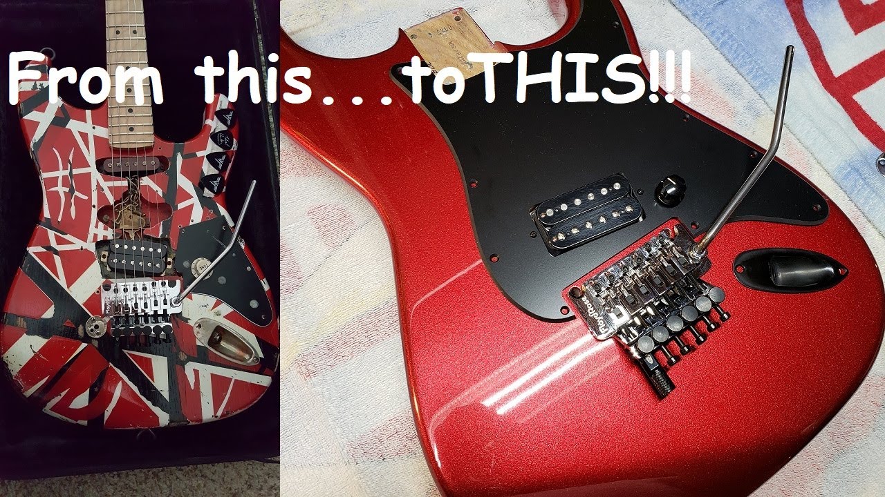 KNE Asuza Frankenstrat Makeover - Candy Apple Red DIY Custom Paint