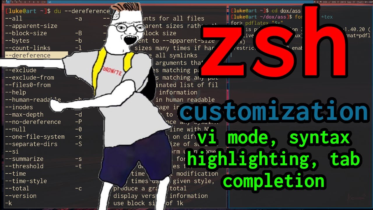 zsh: подсветка синтаксиса, vi-mode, автодополнение и многое другое