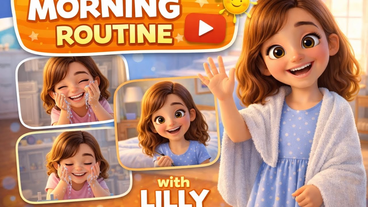 Lilly’s Morning Routine | Learn Daily Habits in English | Daily Habits for Kids 