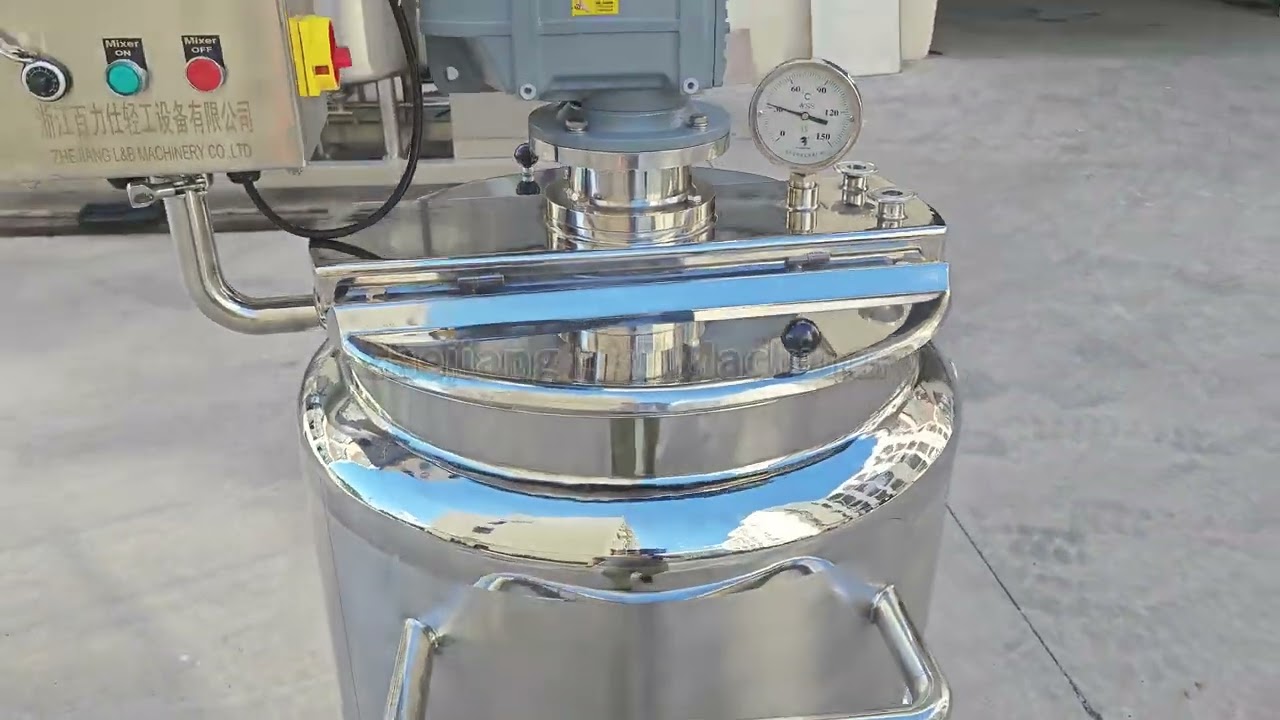 stainless steel 140liter double layer mixing tank