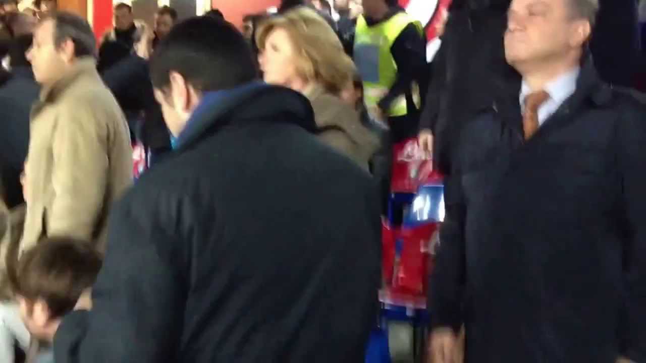 Napoli-Roma L' Arrivo di Maradona al San Paolo Tribuna Autorità (12/02/14)