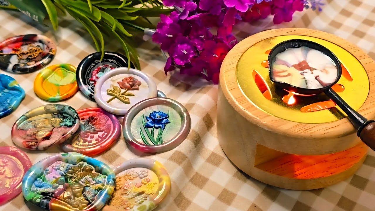 끝까지 스푼 안닦고 꽃인장으로 실링왁스하기