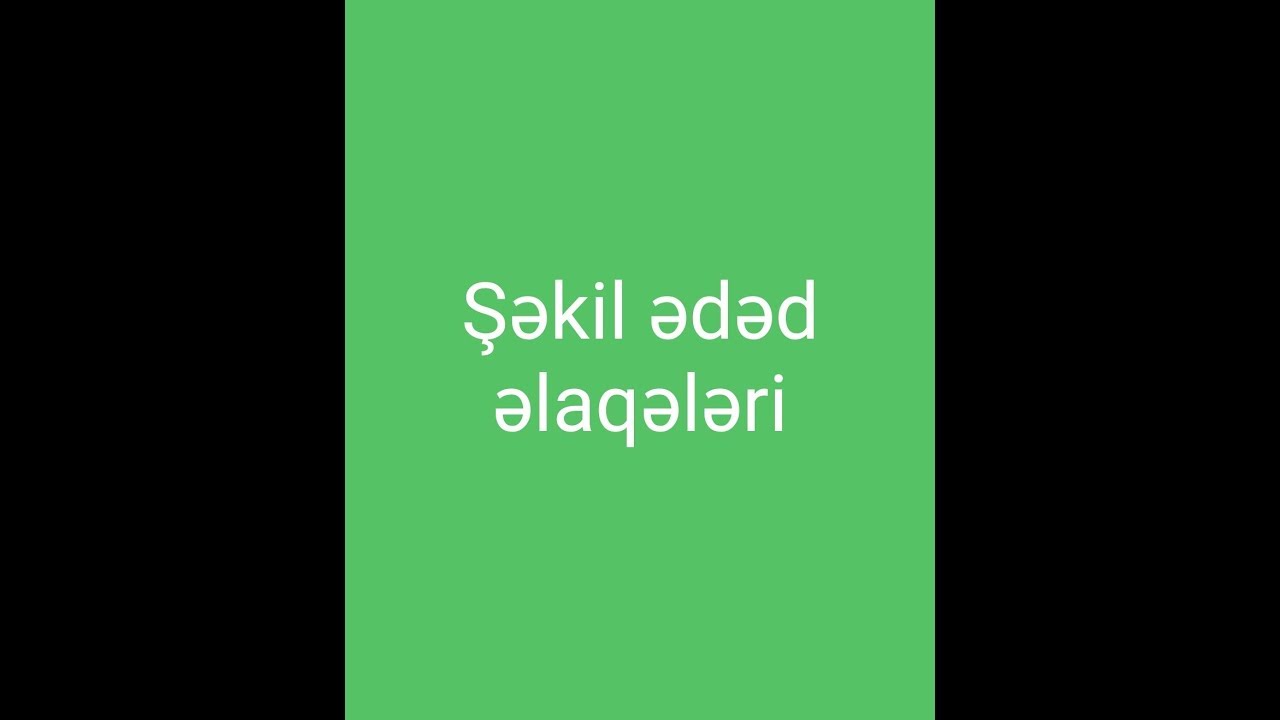 Məntiq Şəkil ədəd əlaqələri