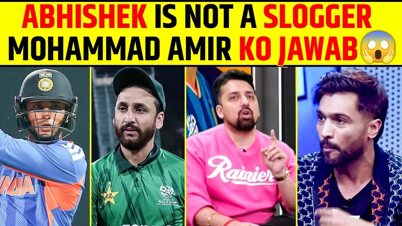 ABHISHEK SHARMA IS NOT A SLOGGER, MOHAMMAD AMIR KO JAWAB 😱#abhisheksharma #mohammadamir #indvspak