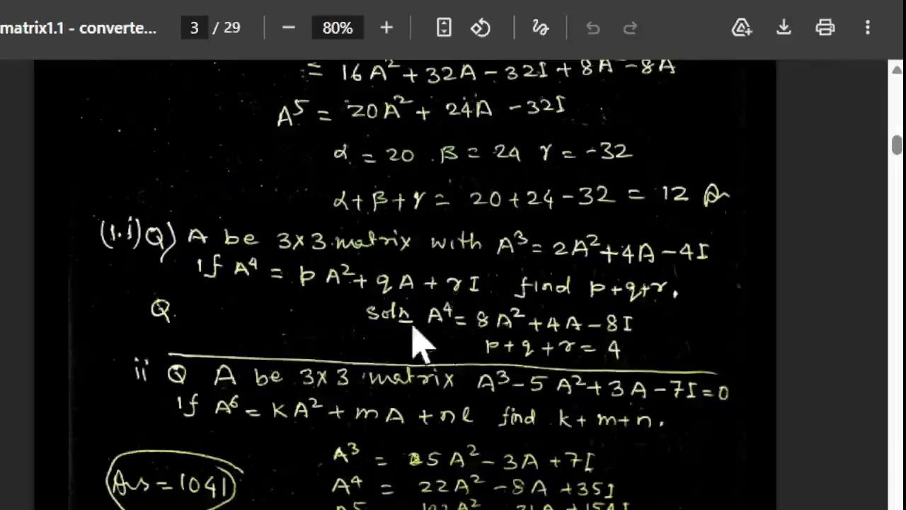 matrix jee part1