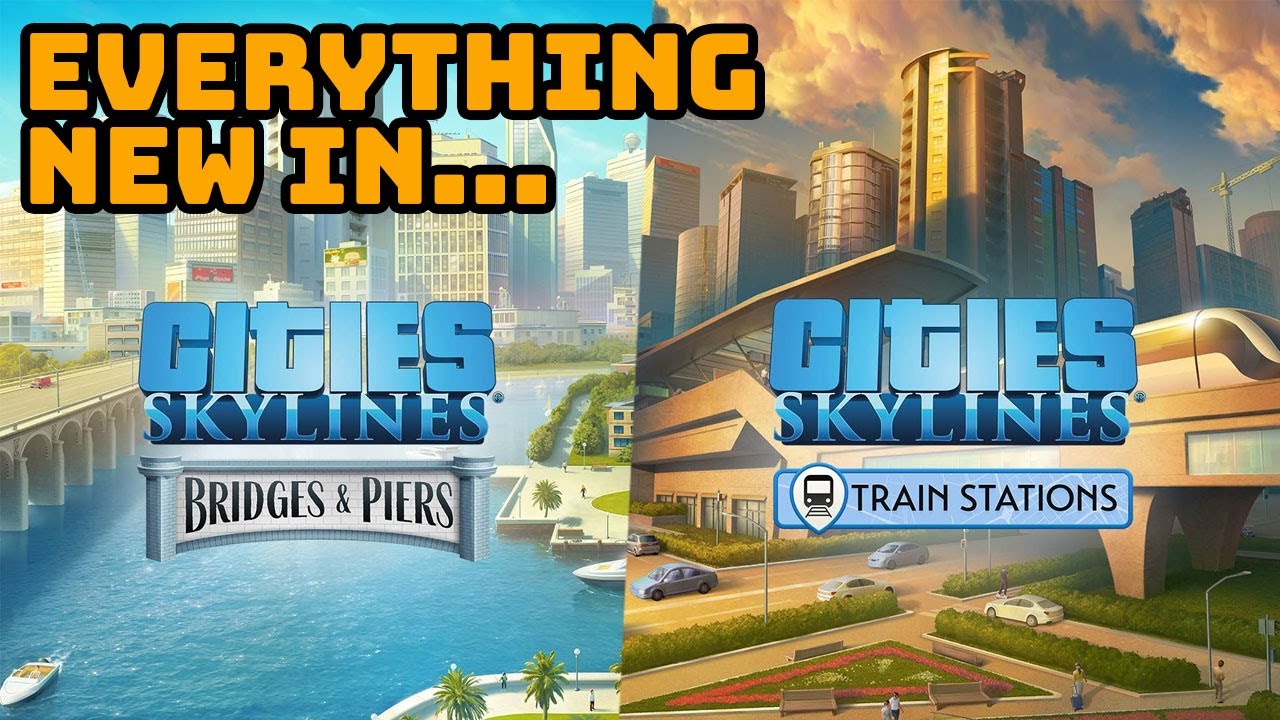 A Look At Every NEW Asset In Train Stations, Bridges & Piers CC Packs for Cities Skylines!