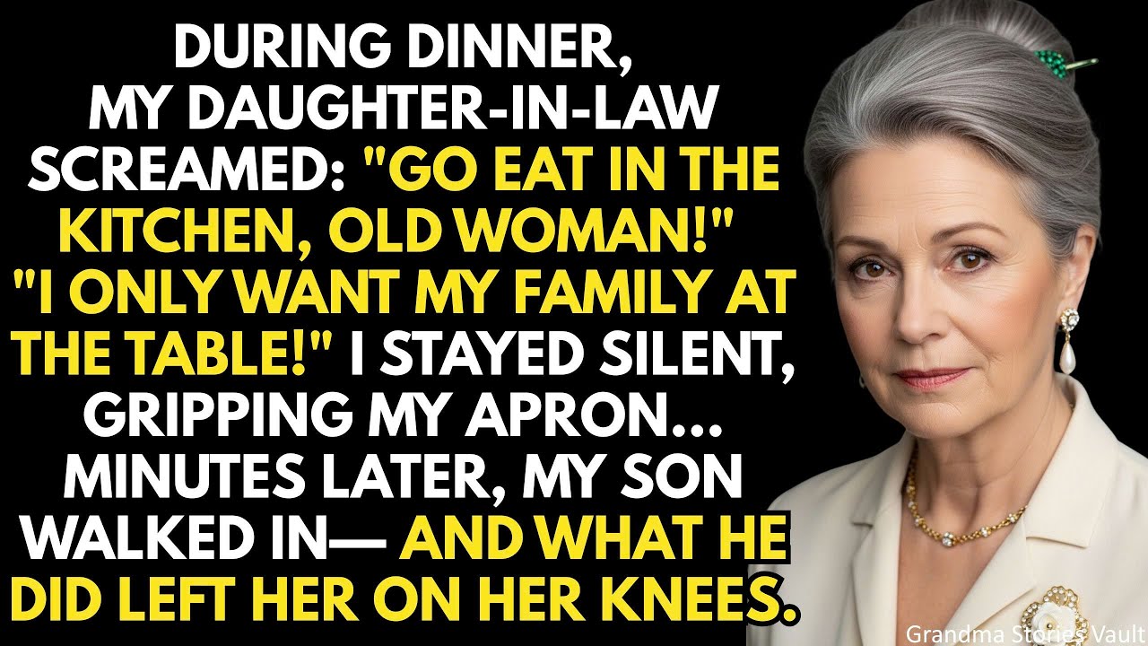 She Said “Go Eat In The Kitchen, Old Lady.” Then My Son Came Home—And My Daughter-in-law Broke Down