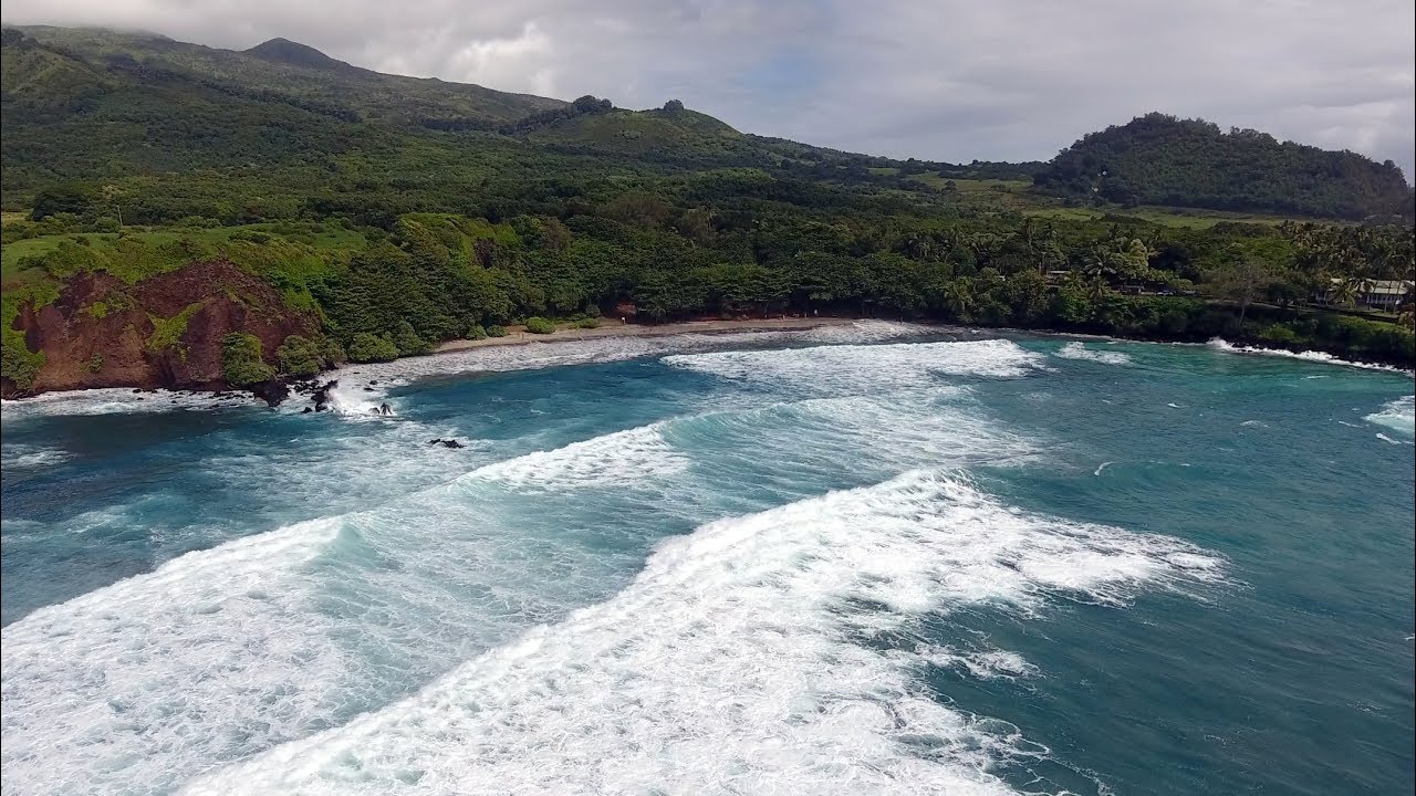 Beautiful Hamoa Beach from Above - Maui, Hawai'i