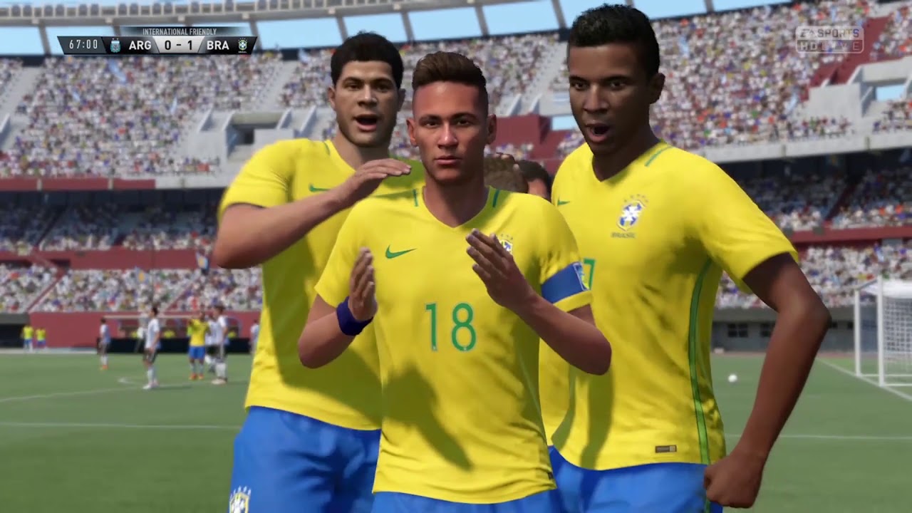 Fifa 17 Brazil vs Argentina gameplay ps4