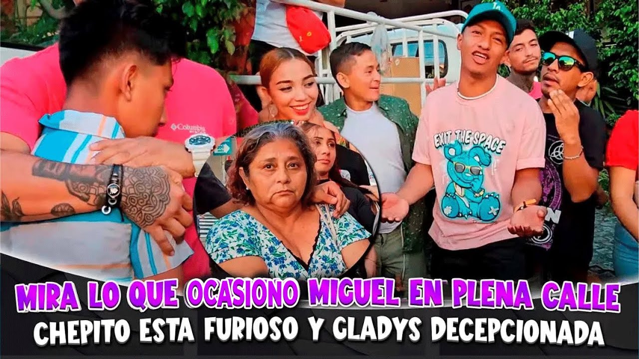 Miguel ocasiono un escándalo en publico, Chepito esta furioso y se le quiere ir encima.
