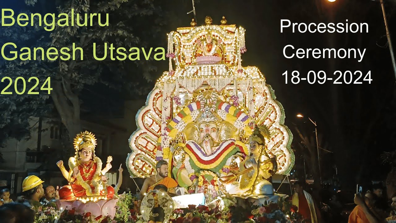 Bengaluru Ganesh Utsava 2024 Procession on 18th Sep-24. #bengaluruganesha #Bengaluruganeshutsava