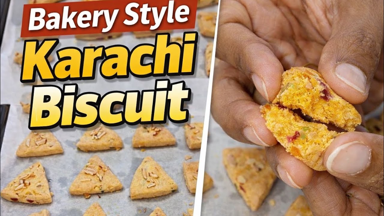 બેકરી જેવા જ કરાંચી બિસ્કીટ બનાવાની રીત|How to make Bakery Style Karachi Biscuit|Fruit & Nut biscuit