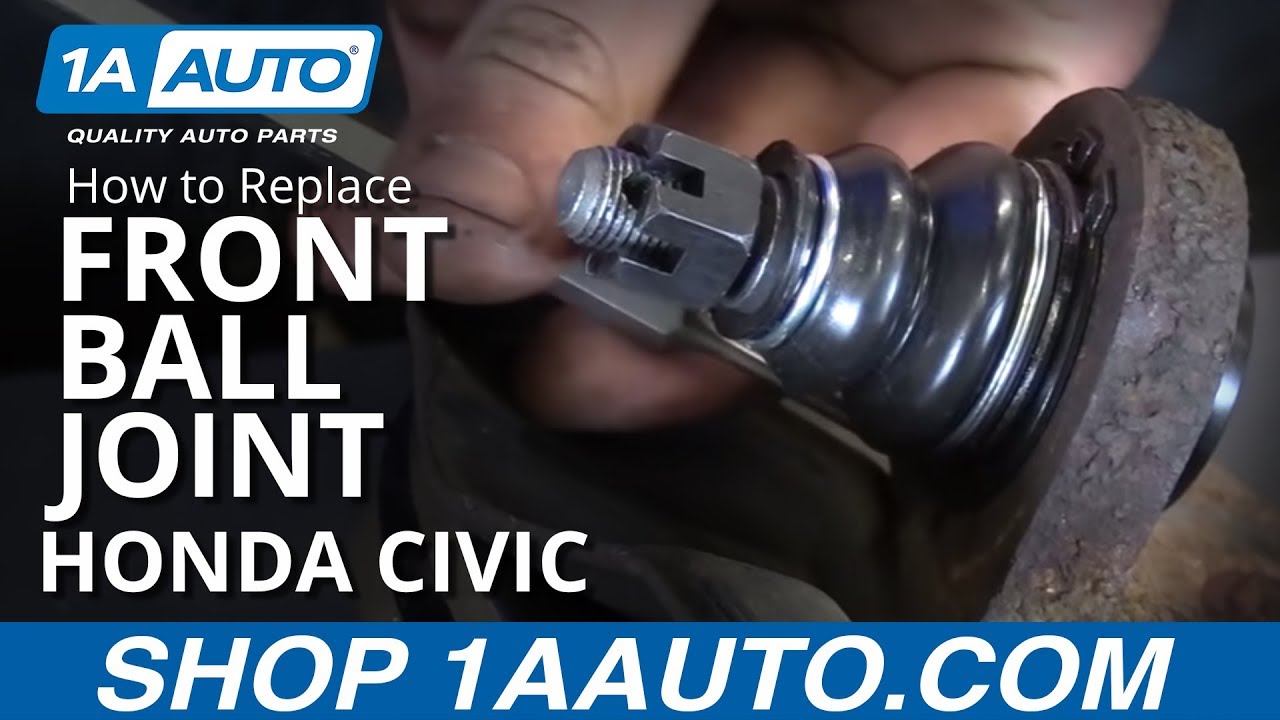 Как заменить передний шаровой шарнир Honda Civic 01-05