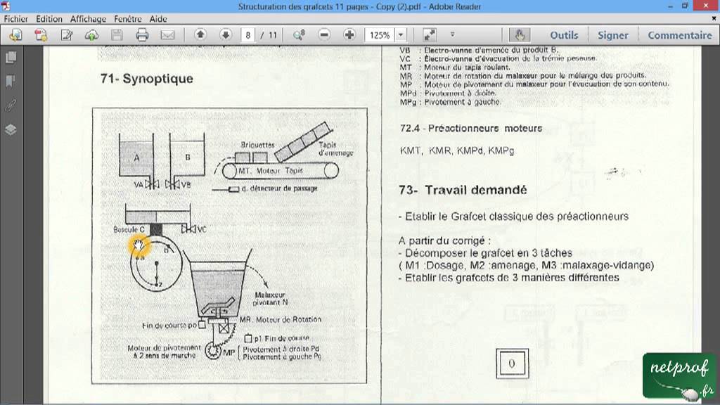 001 / 012 Structuration des grafcets / Exercice bilan