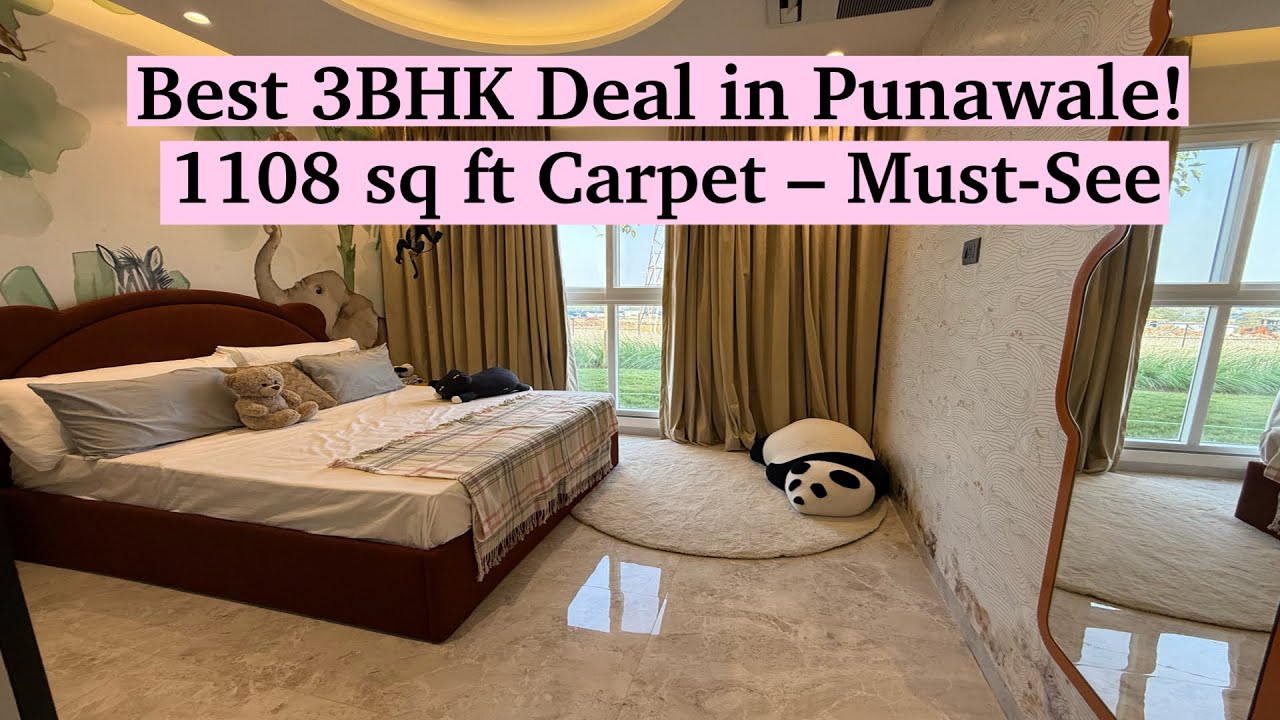 Best 3BHK Deal in Punawale! 1108 sq ft Carpet – Must-See Apartment Walkthrough!