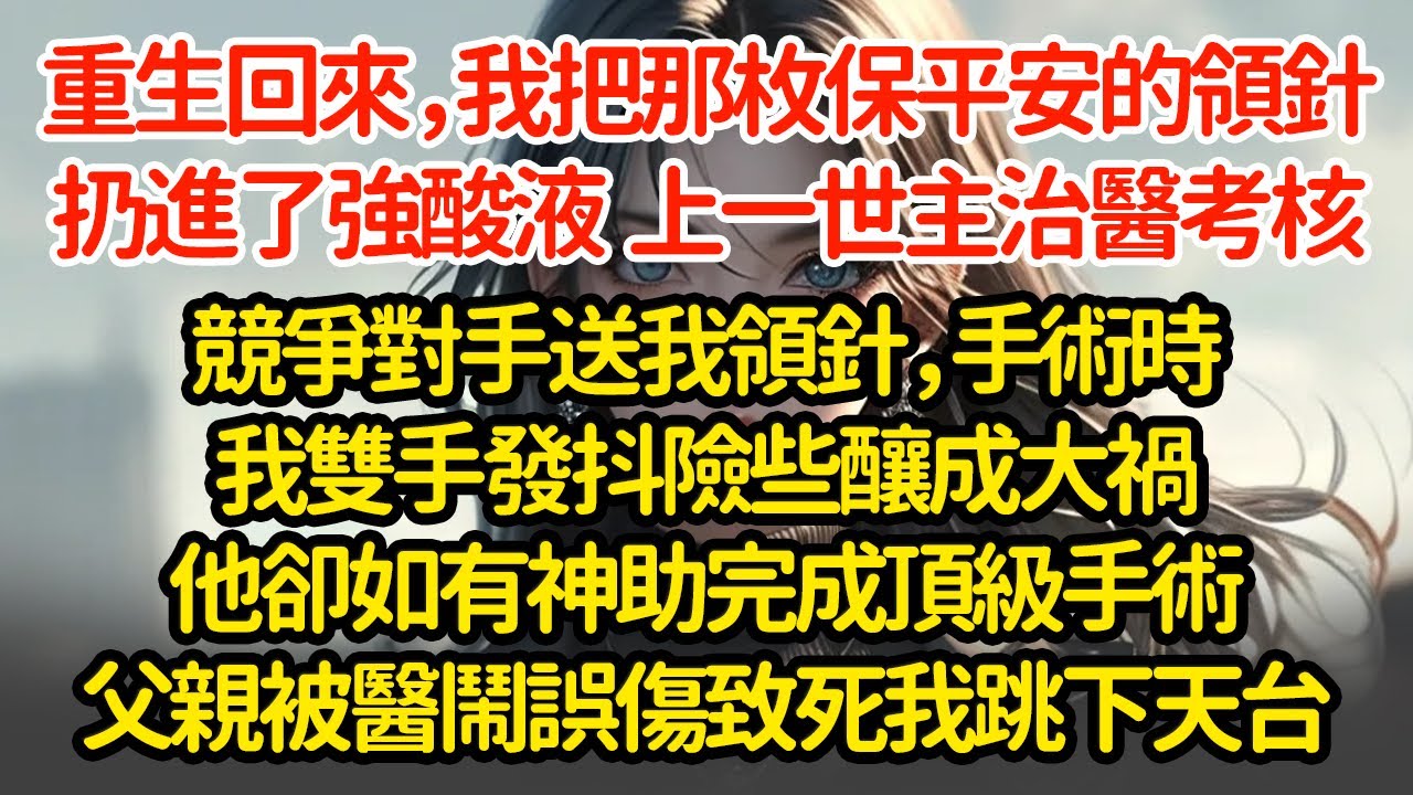 重生回來，我把那枚保平安的領針扔進了強酸液  上一世主治醫考核競爭對手送我領針，手術時我雙手發抖險些釀成大禍他卻如有神助完成頂級手術父親被醫鬧誤傷致死我跳下天台"