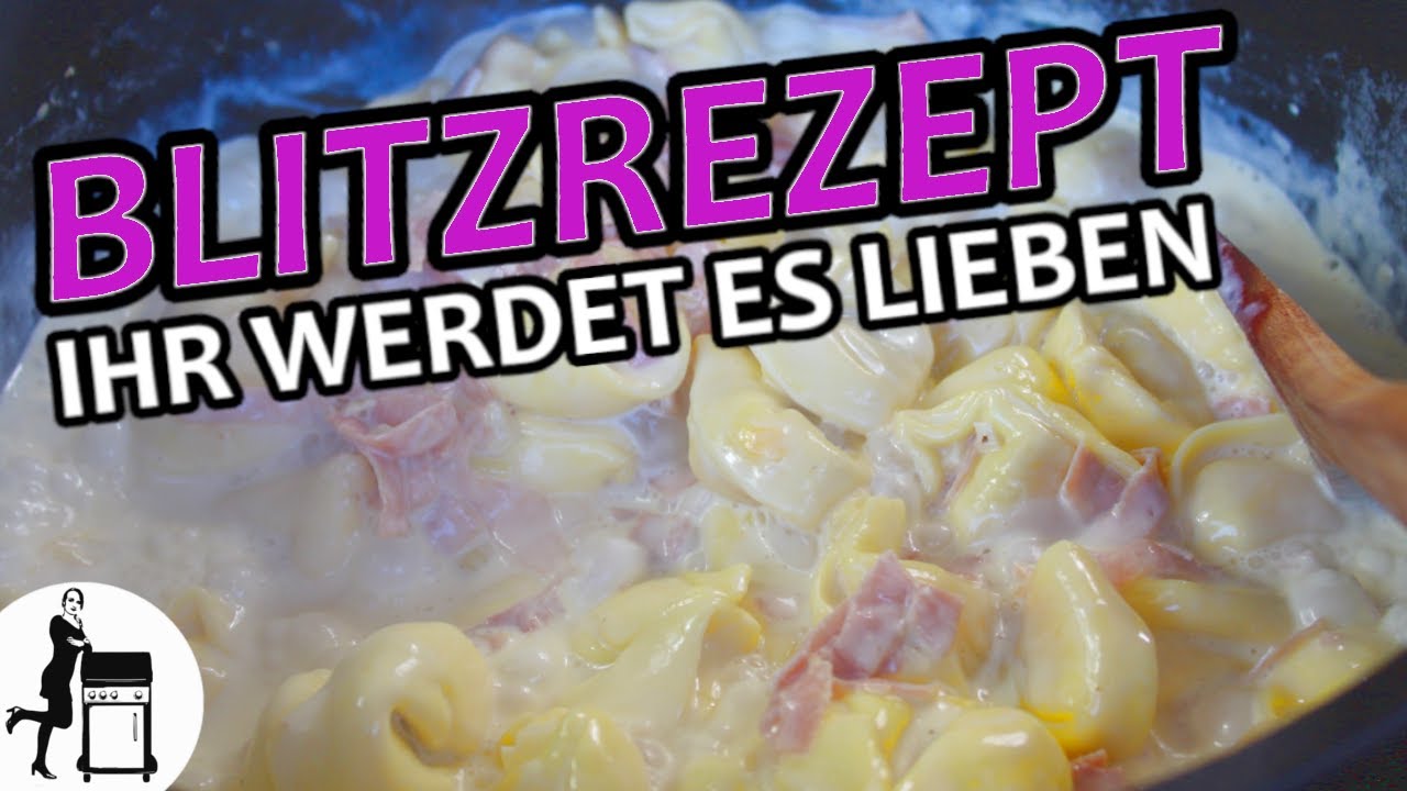 Tortellini Rezept mit cremiger Schinken-Sahne-Soße
