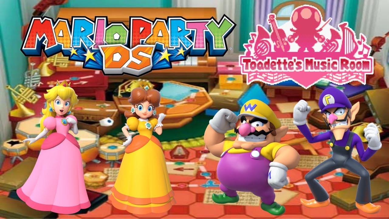 Mario Party DS Toadette Music Room - 2nd Board (Peach and Daisy vs. Wario and Waluigi)