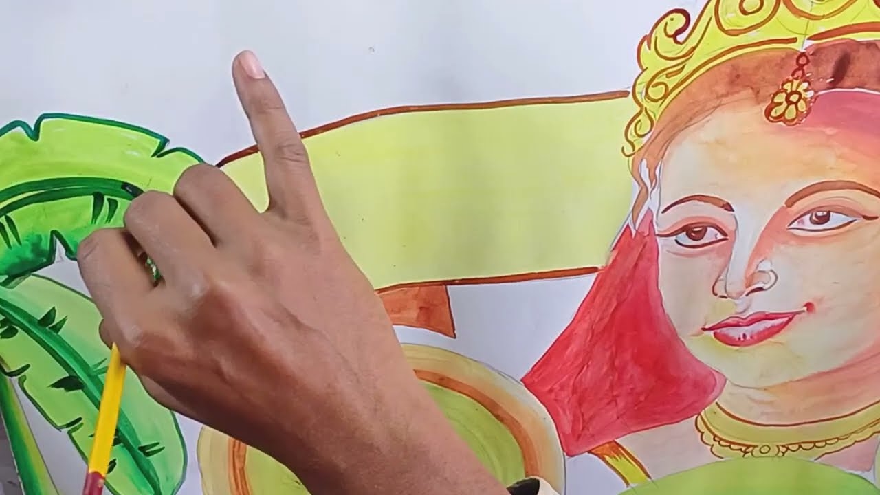 Watercolor colour girl painting /artist Suman 