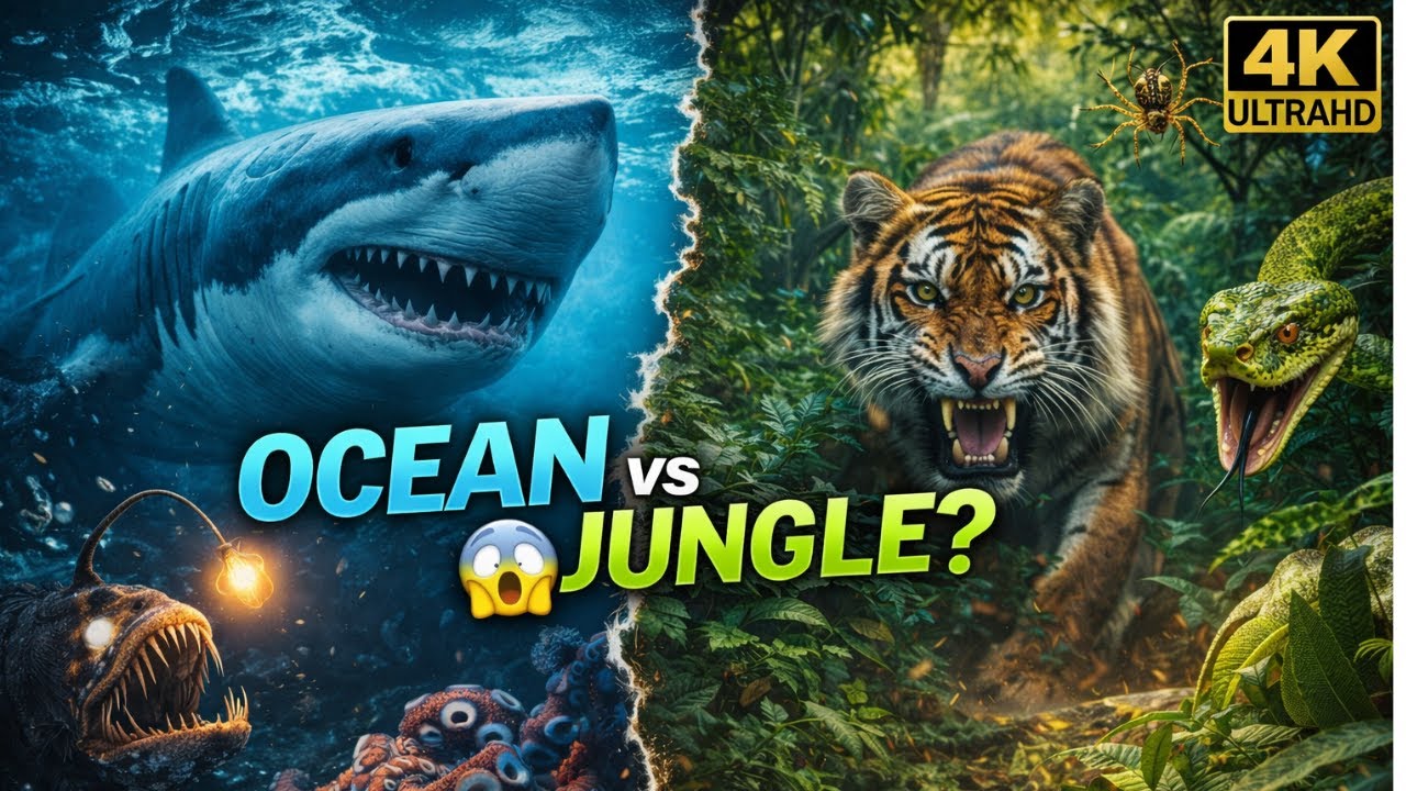 Ocean vs Jungle 😱  Which World Is More Dangerous
