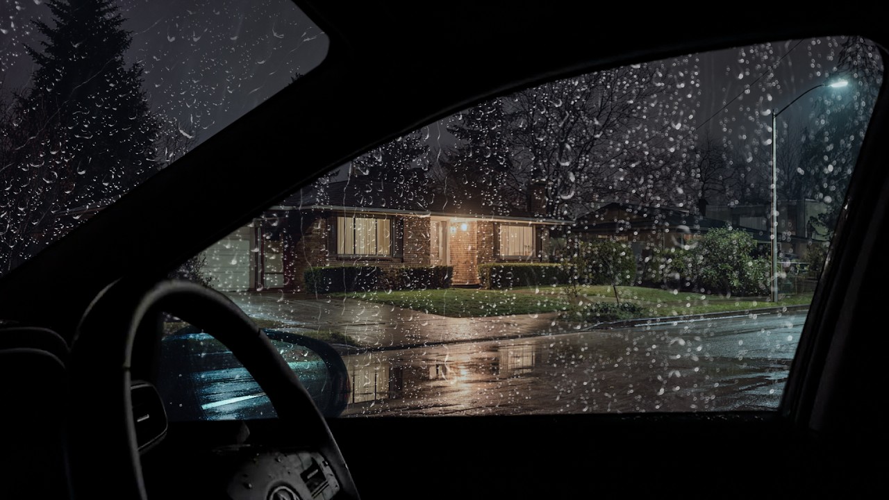 Soothing Heavy Rain Inside a Car - Beat Insomnia, Calm Your Mind, White Noise for Sleep
