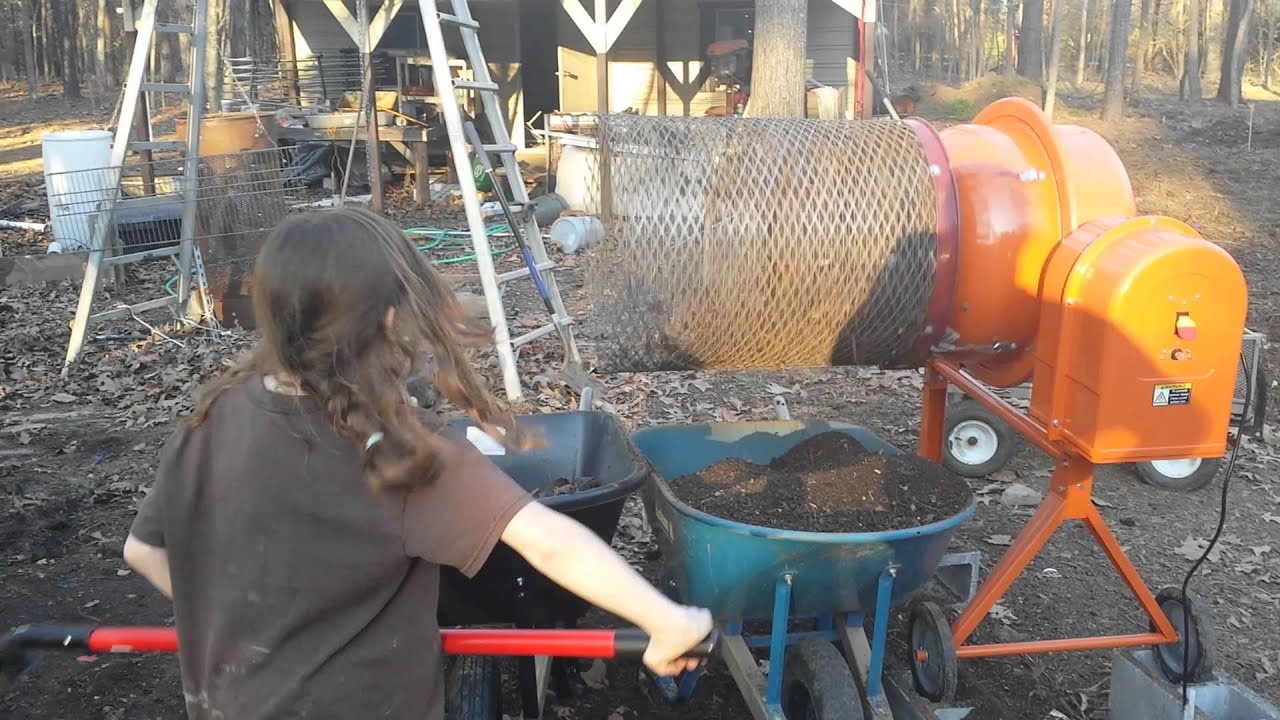 Trommel cement mixer