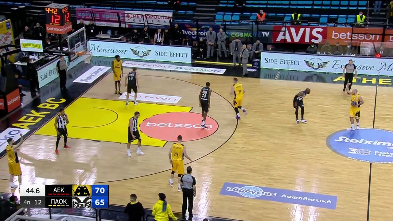 ΑΕΚ-ΠΑΟΚ 72-67 Στιγμιότυπα HD 13η Άγ. 22-01-2022