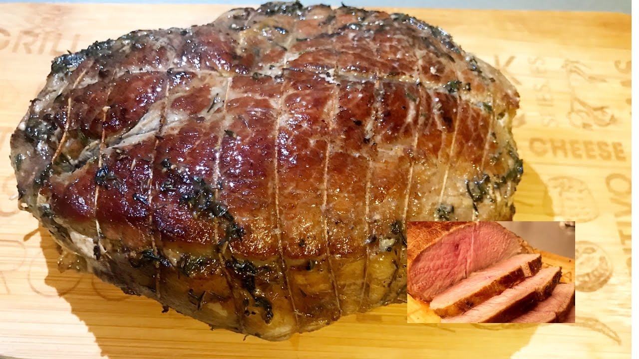 Rôti de veau bien doré à l’extérieur et rose tendre à l’intérieur 😋