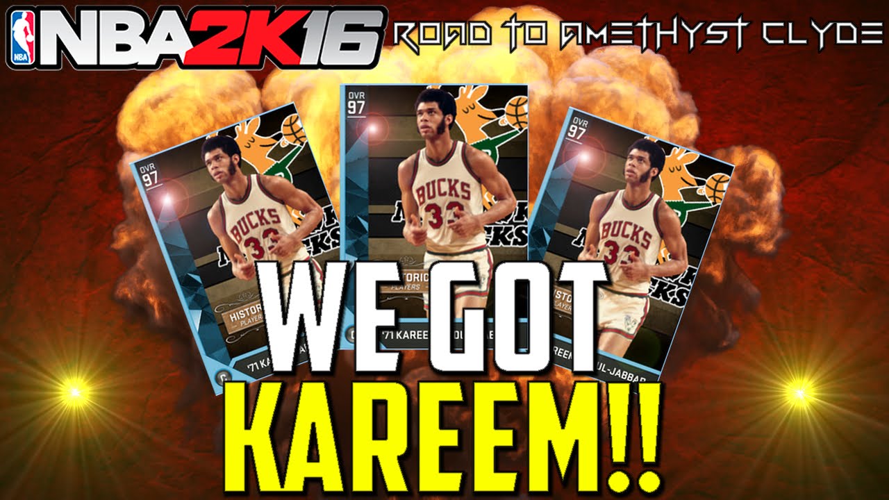 WE GOT DIAMOND KAREEM!! ROAD TO AMETHYST CLYDE!! NBA 2k16 My Team The Gauntlet Gameplay