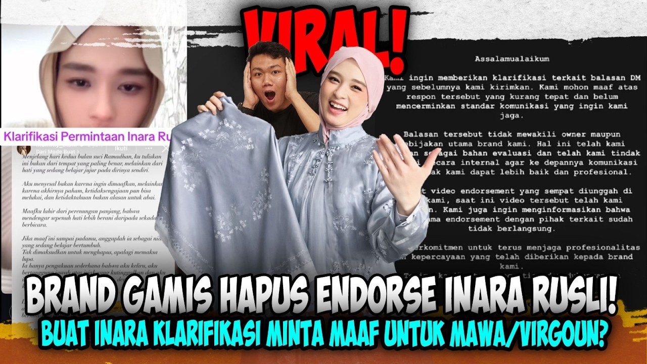 VIRAL! Brand Gamis Hapus Foto Inara Rusli❗❗ Minta Maaf ke Netizen –  Tanpa Sebut Virgoun/Mawa