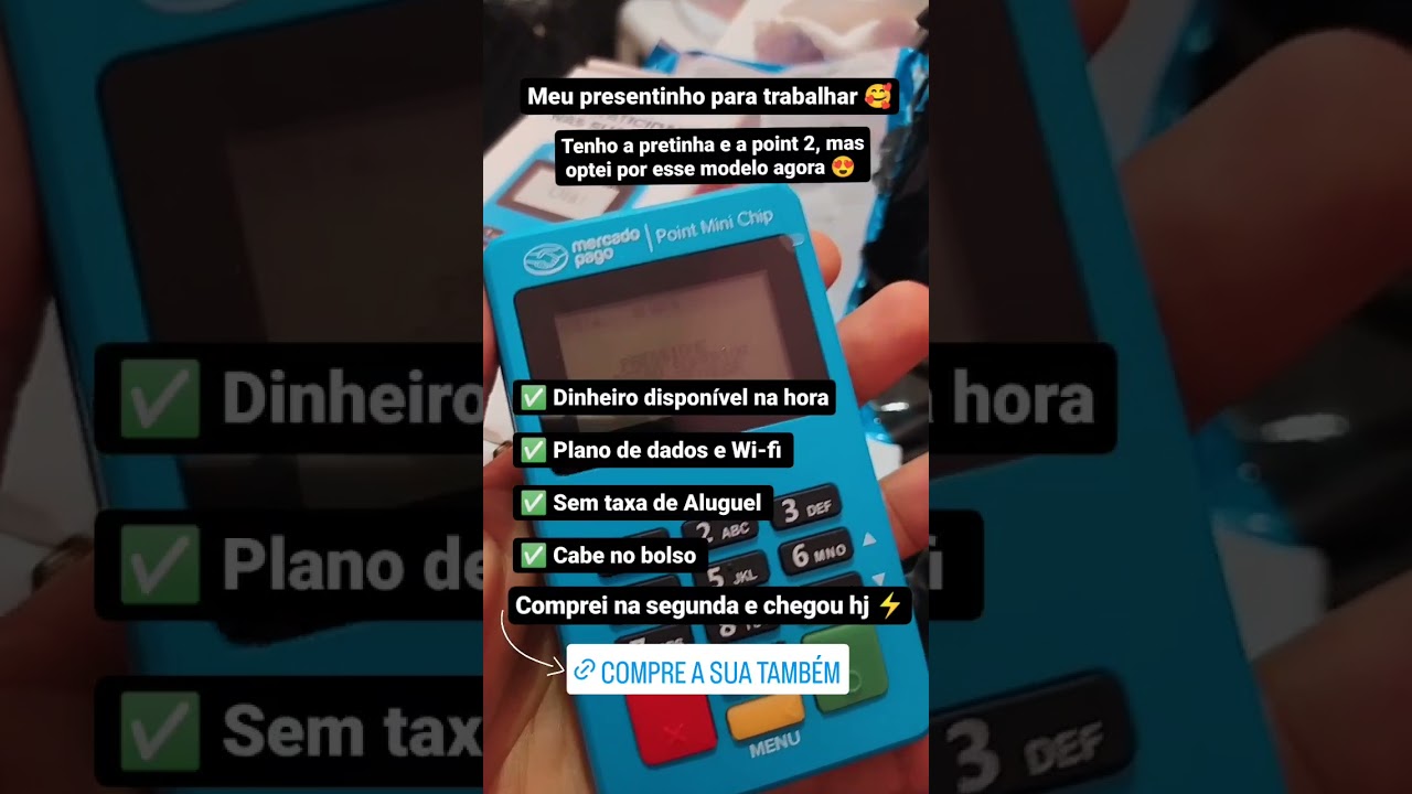 Maquininha Point Mini Chip | Comprei e chegou rápido ⚡