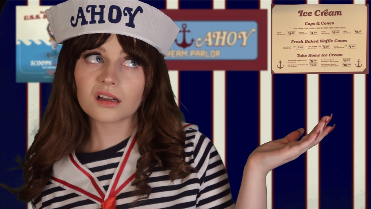 [ASMR] Scoops Ahoy ⚓ Ice Cream Parlor: Stranger Things