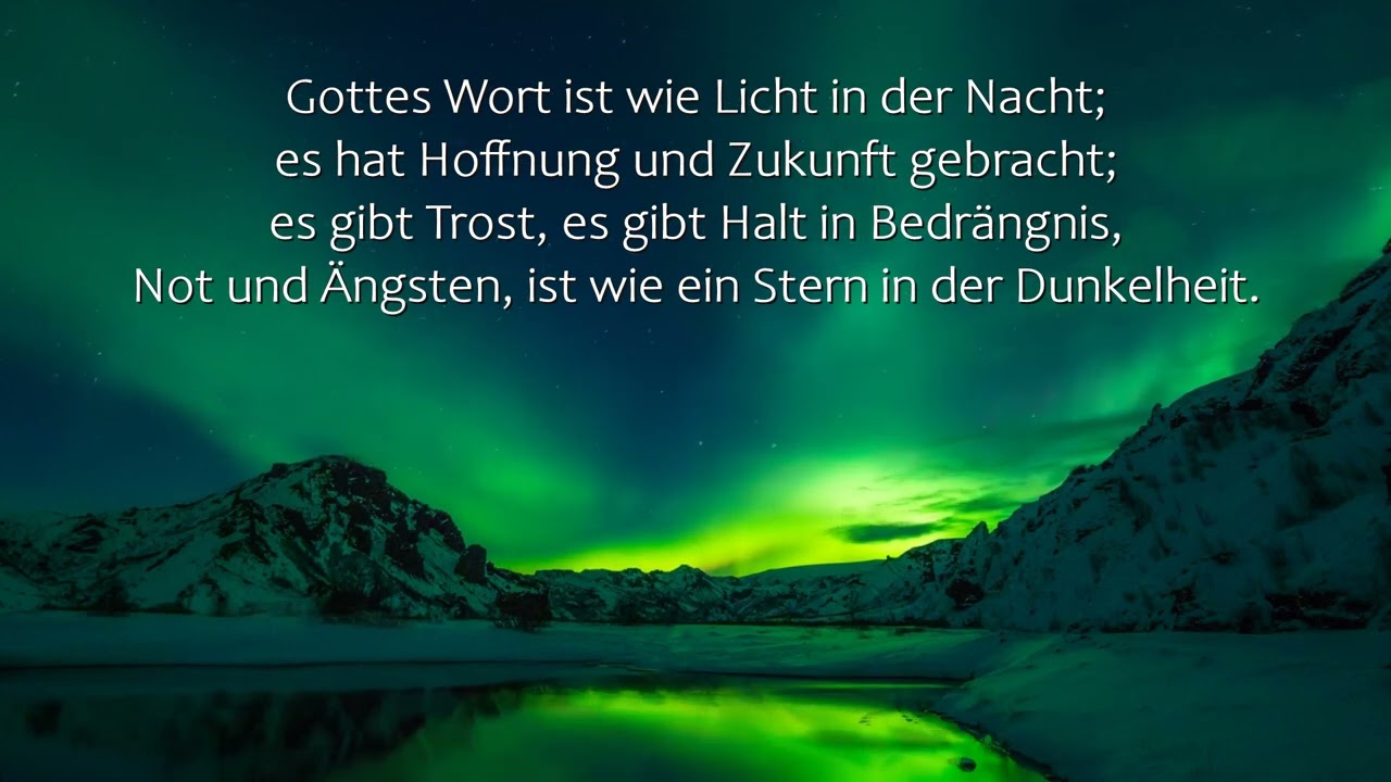 Gottes Wort ist wie Licht in der Nacht