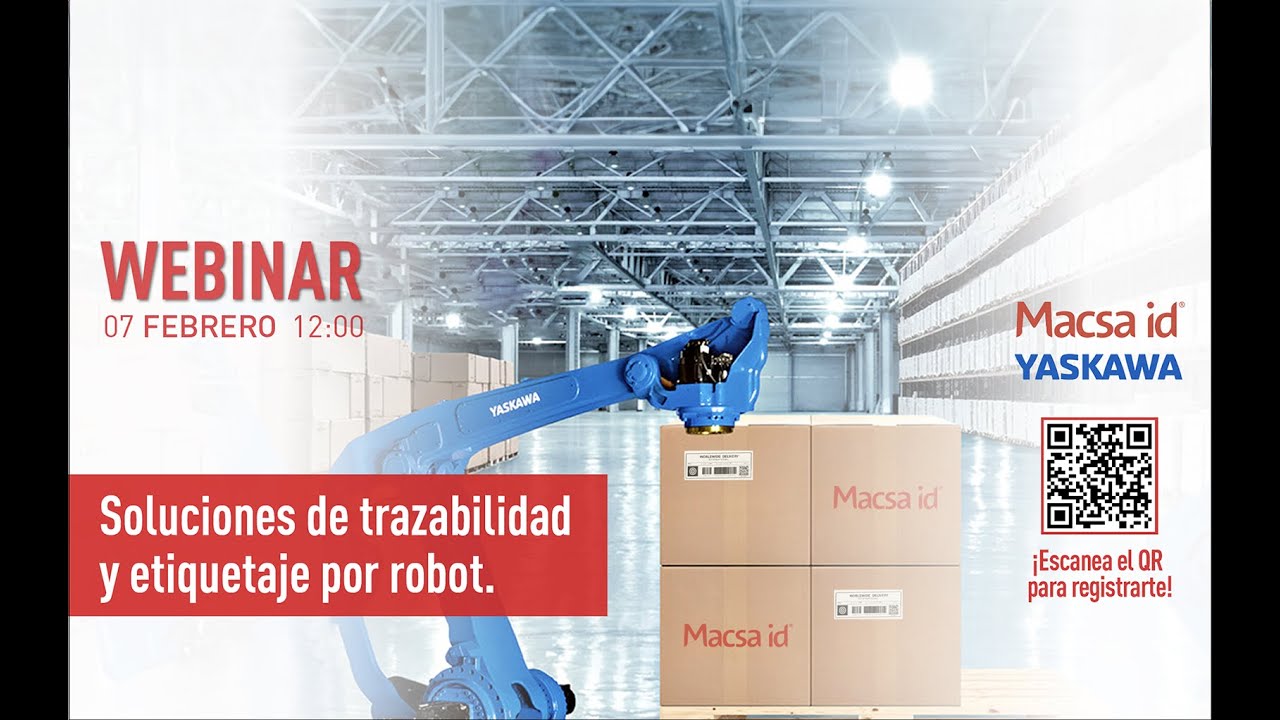 Webinar: soluciones de trazabilidad y etiquetado con robots industriales y etiquetaje por robot