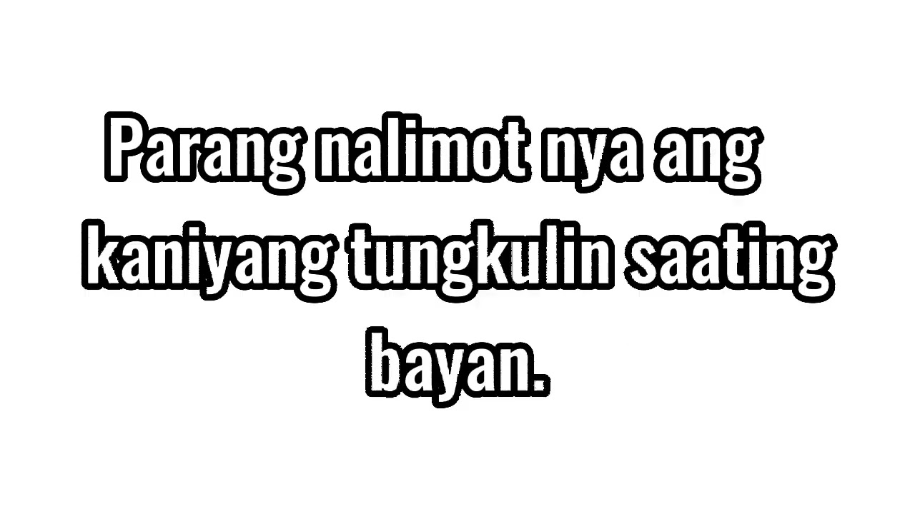 Alipin Tayo lyrics | sarswela |