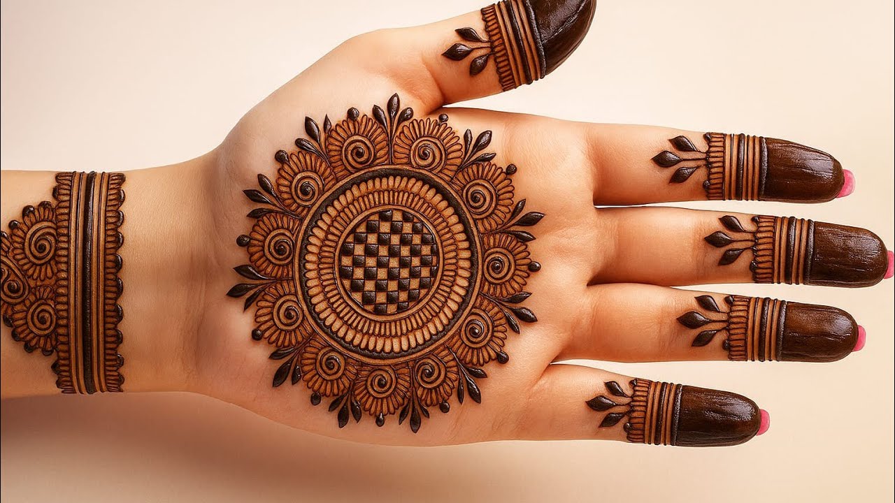 Beautiful stylish Fronthand eid Mehndi Design |Easy Tikki mehndi Design|2025 Beginners Mehndi Design