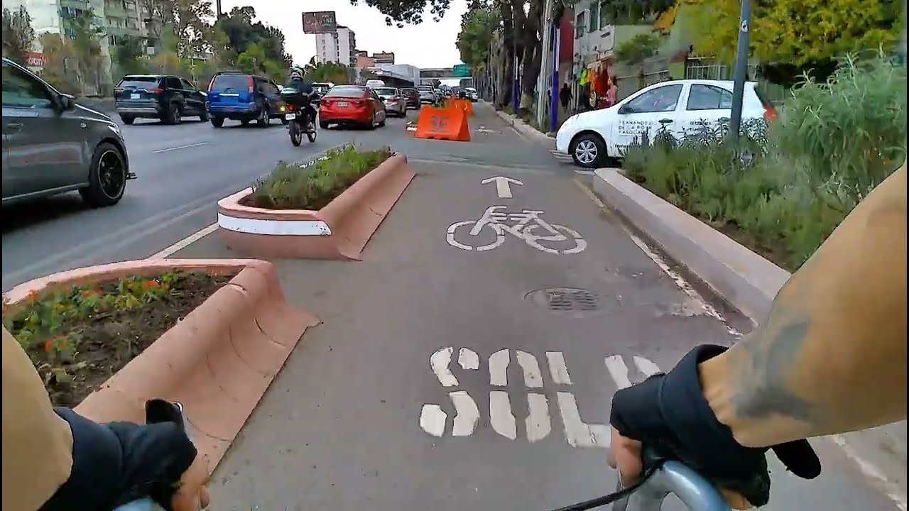 Ciclovía de Tlalpan aún en proceso - en bicicleta por CDMX