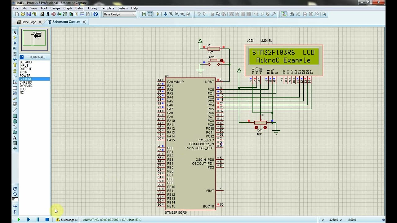 STM32F103R6 MikroC LCD Example
