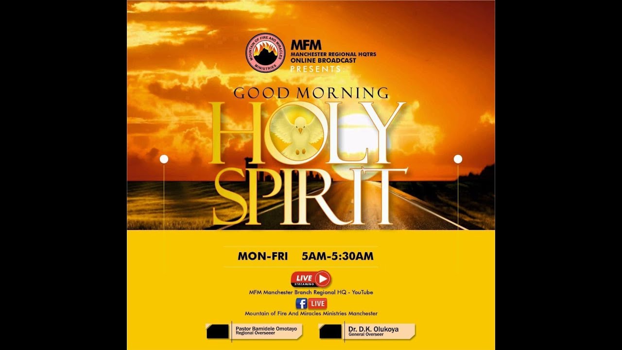 🔴Good Morning Holy Spirit Online Prayer @MFM Manchester Regional HQ 15/09/2025