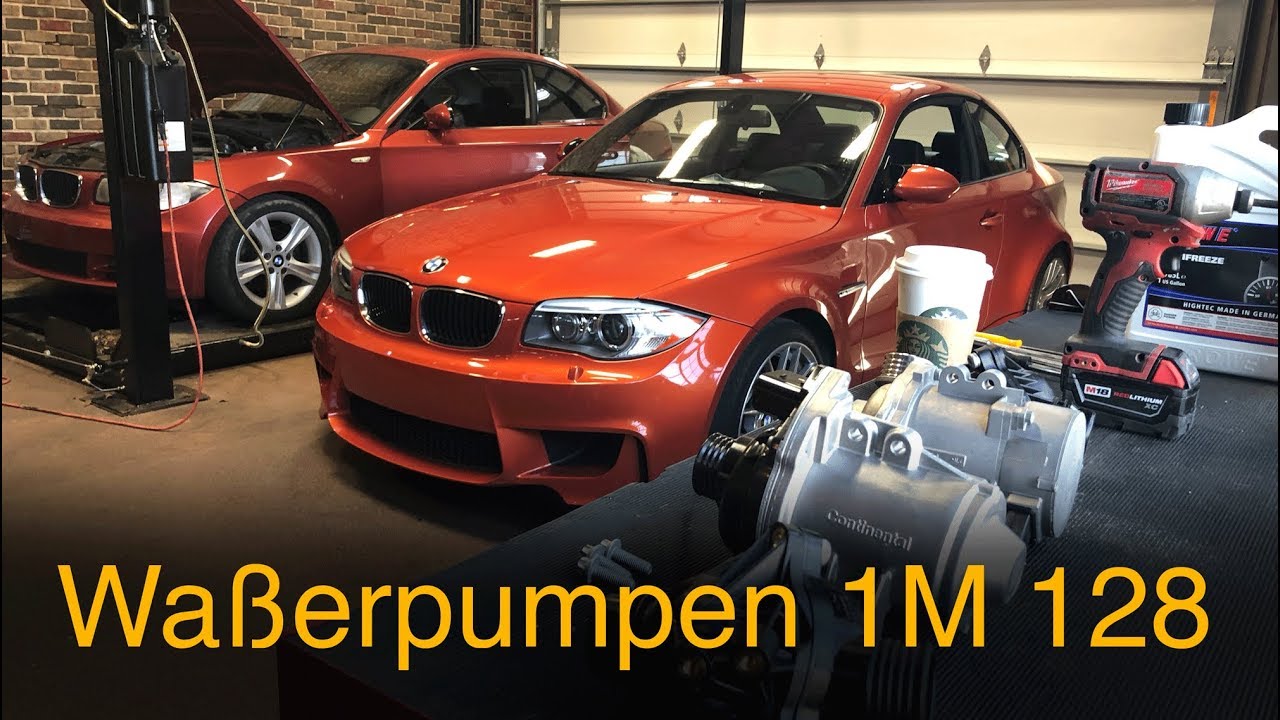 BMW E82 128i water pump and thermostat DIY - Bonus 1M content
