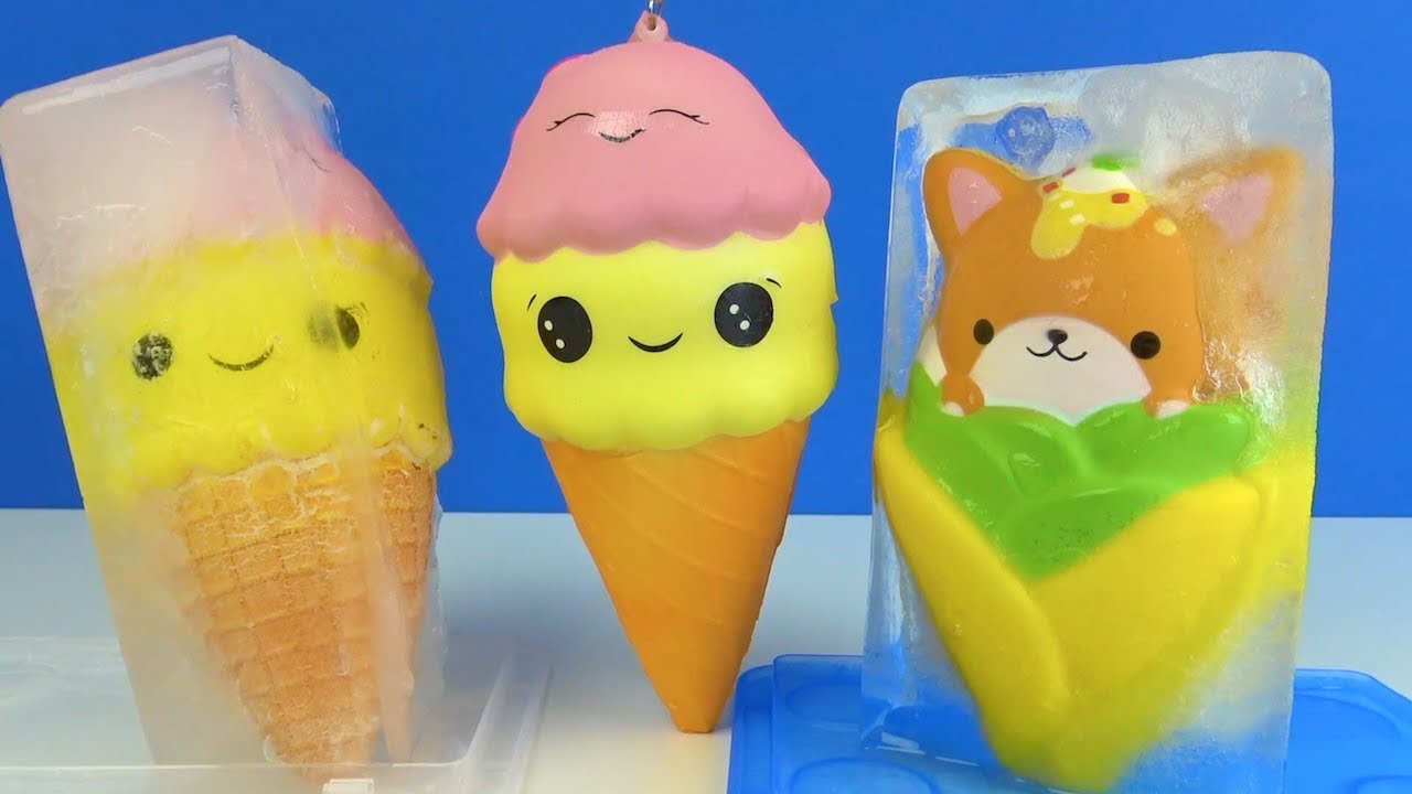 Squishy dondurdum dondurma Squishy buz içinde donmuş Squishy Frozen Squishy ve yeni Çikolata Squishy