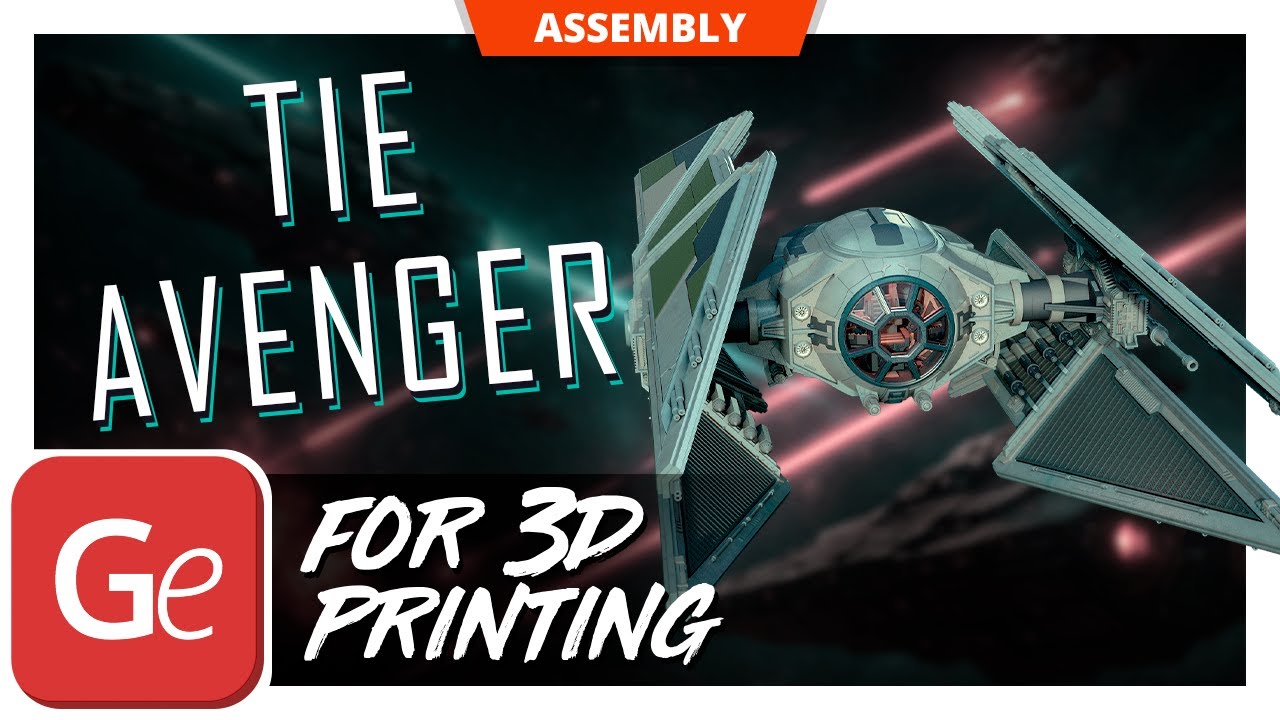 TIE Avenger 3D Printer Files | Assembly by Gambody
