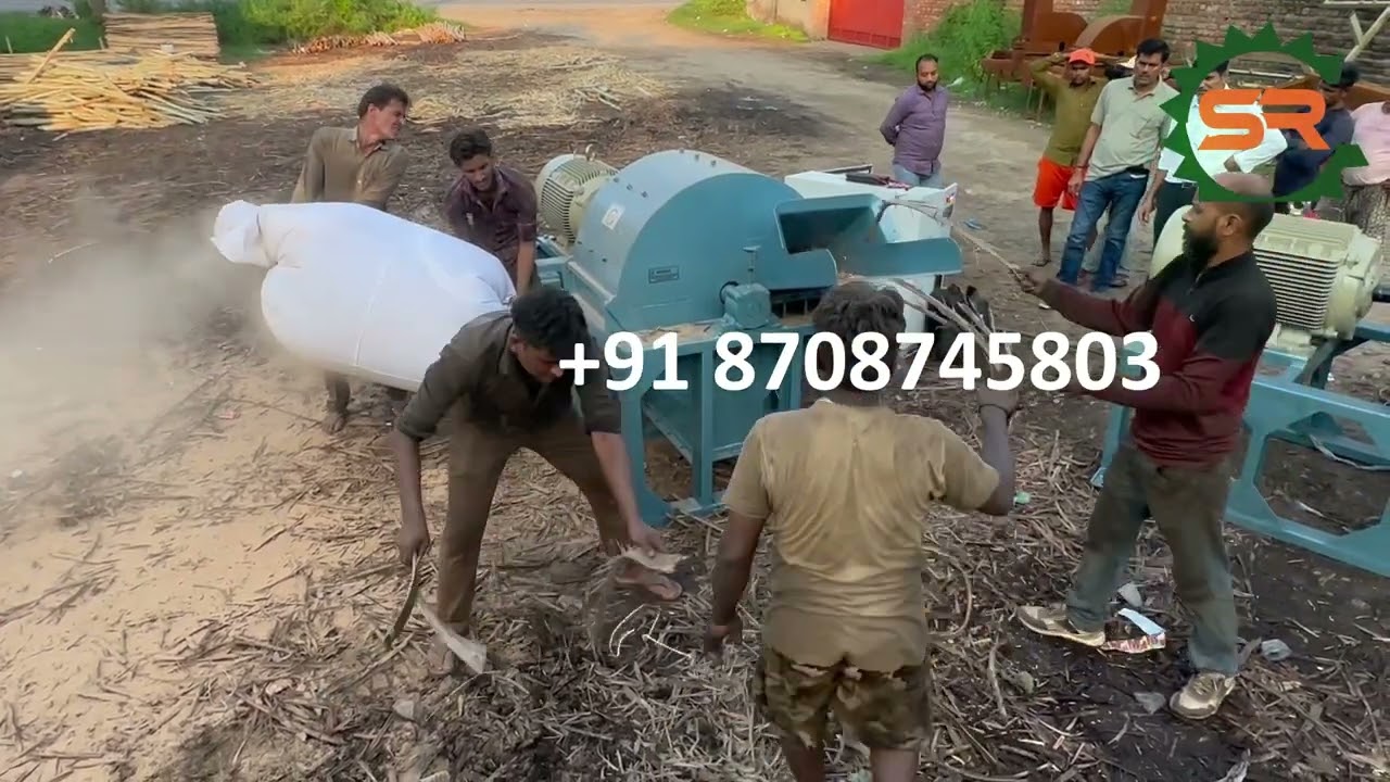 Heavy-Duty High-Capacity Wood Crusher with Adjustable Settings for Efficient Grinding khajur leaves