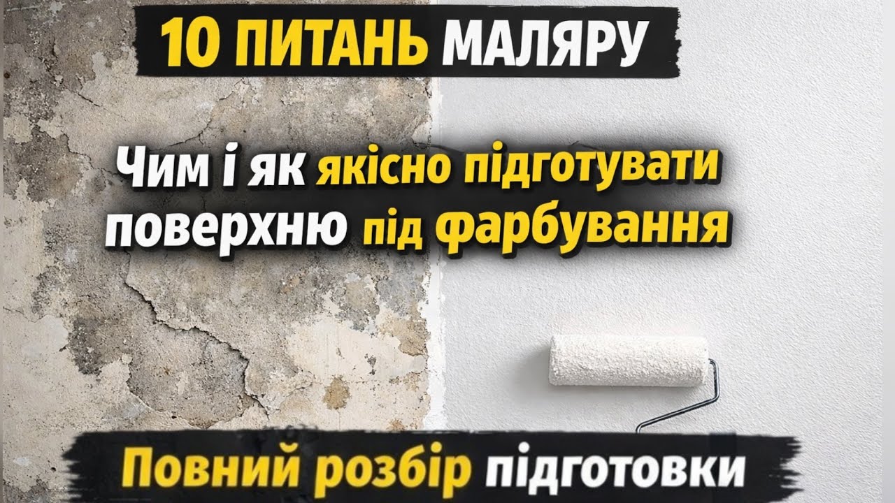 Відповіді на найпопулярніші питання по підготовці стін та стель під фарбування