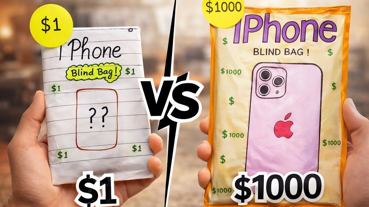 Blind Bag Challenge | $1 vs $1000 iPhone 💸