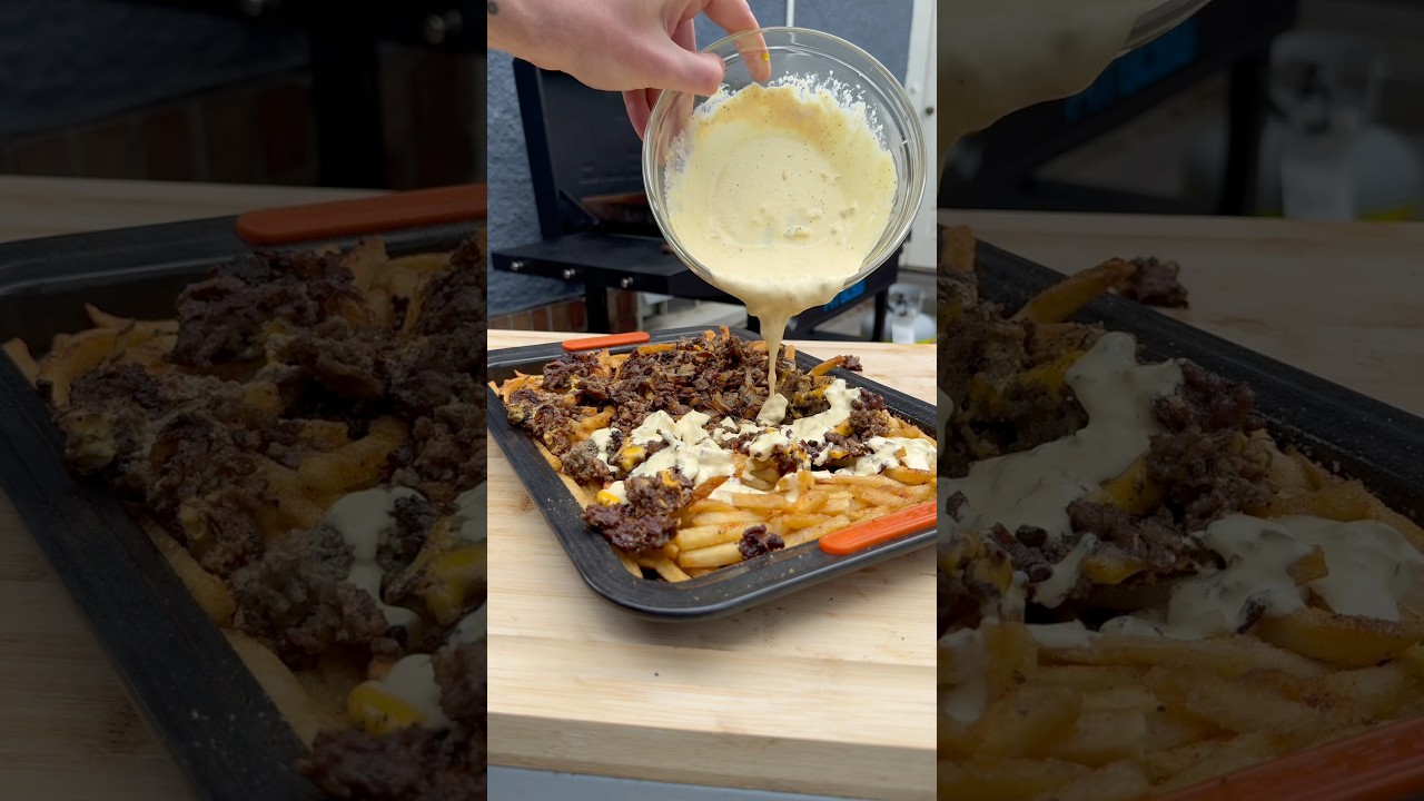 Chopped Cheese Loaded Fries #LoadedFries #griddlerecipes